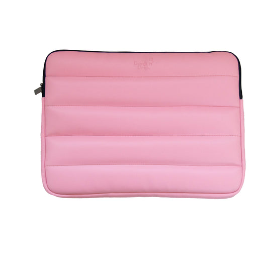 Buff Leather Laptop Sleeve Rose