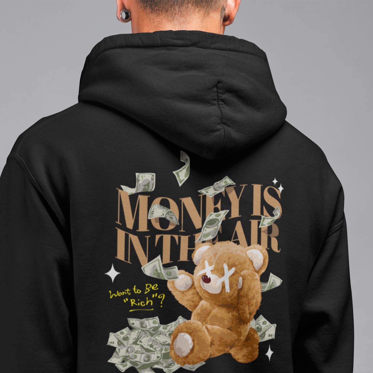 Money is in the air Bear Hoodie Relaxed fit