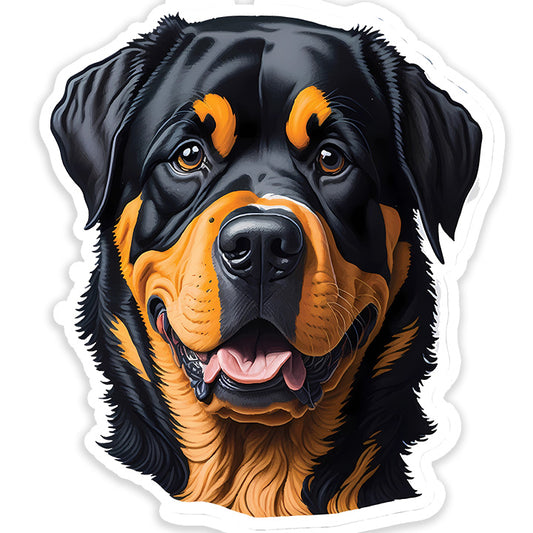 Rottweiler face Sticker