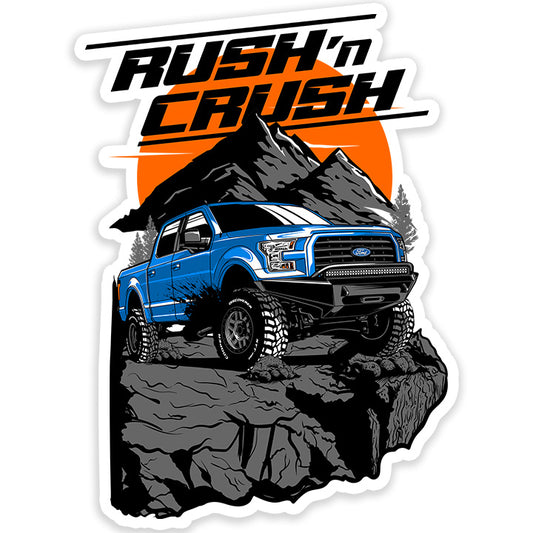 Rush & Crush Ford Sticker