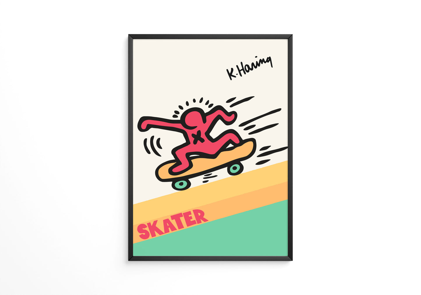 Skater Keith Haring Poster