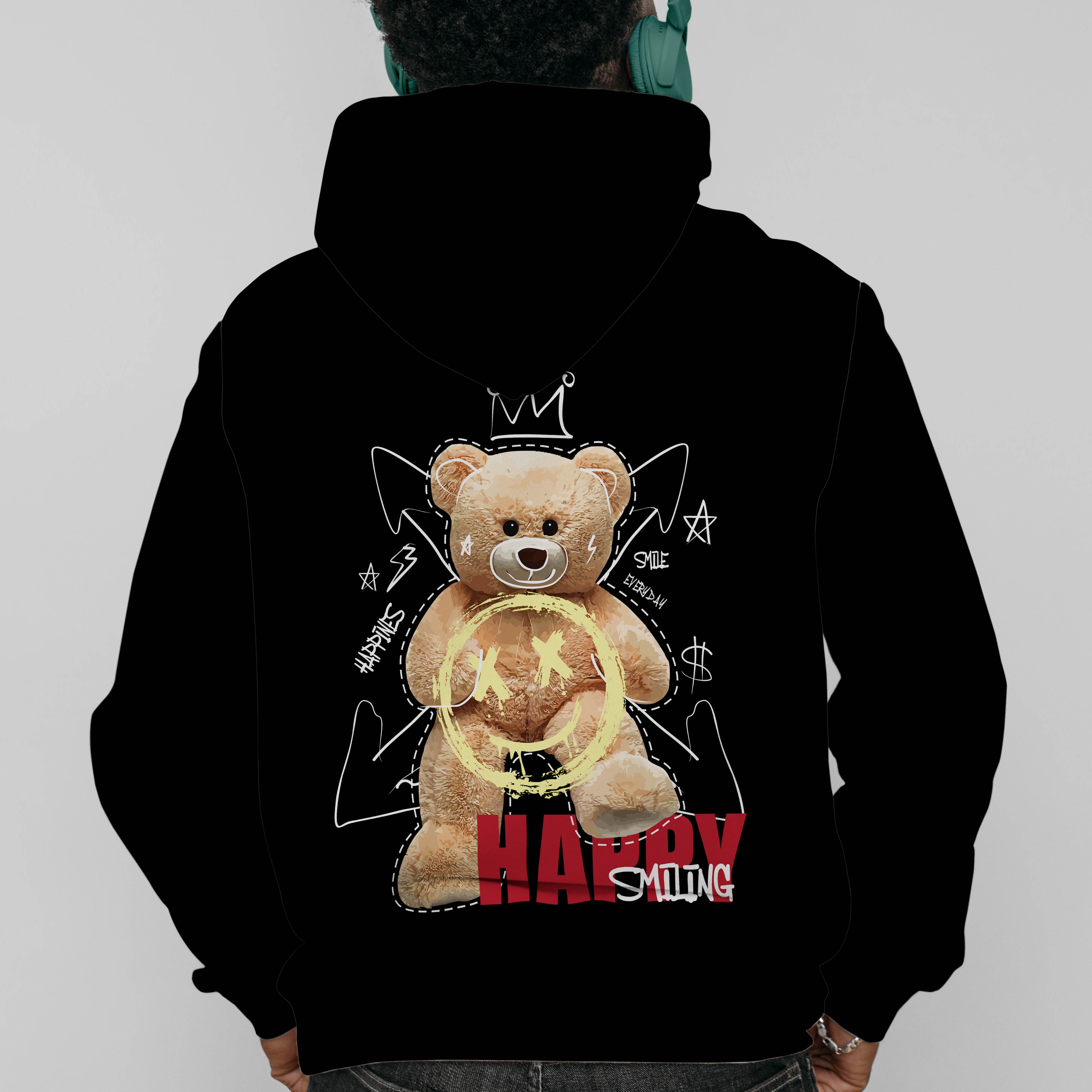 Smiling Bear Hoodie Relaxed Fit – Dank N Drip