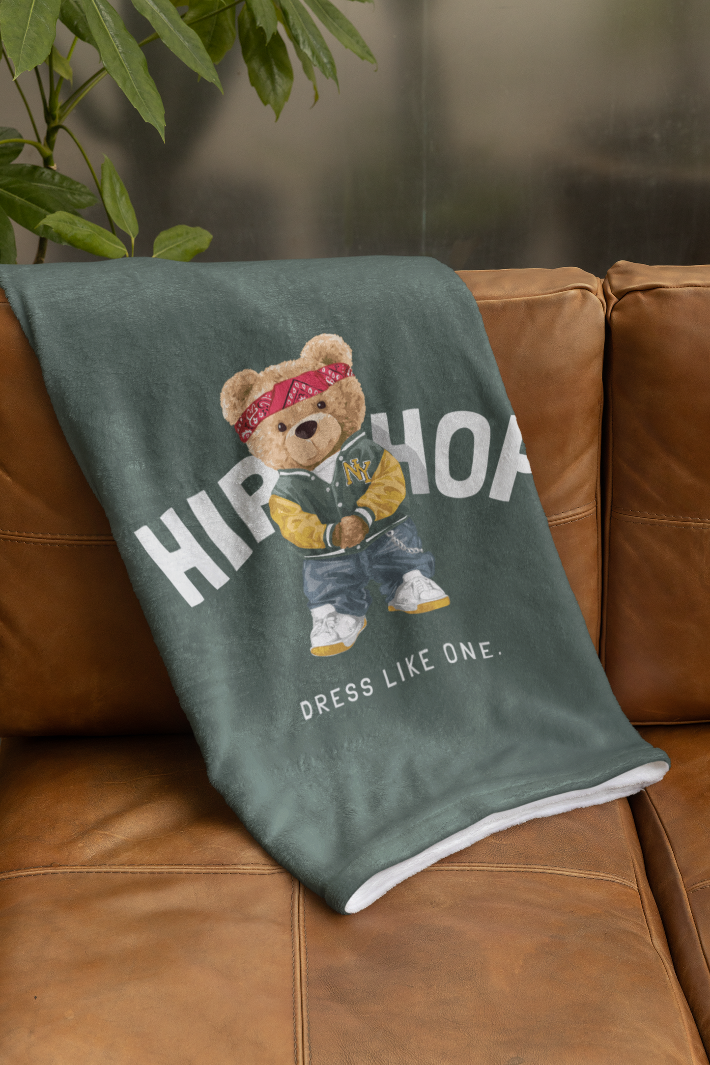 Hip Hop Bear Blanket