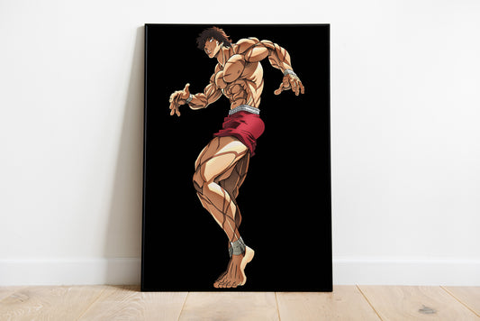 Baki Anime Framed Poster Dank n Drip