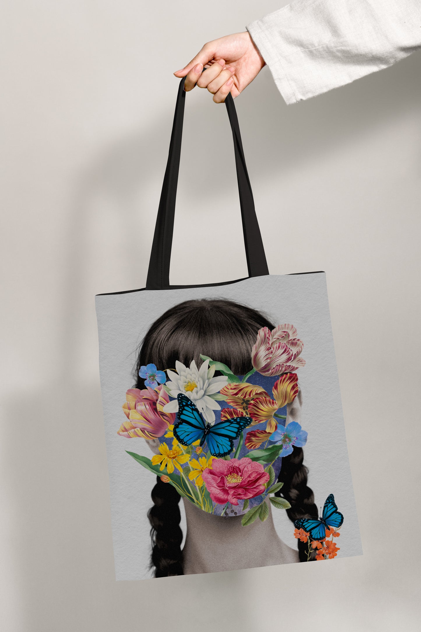 Women Has Flowers All-Over Print Tote Bag