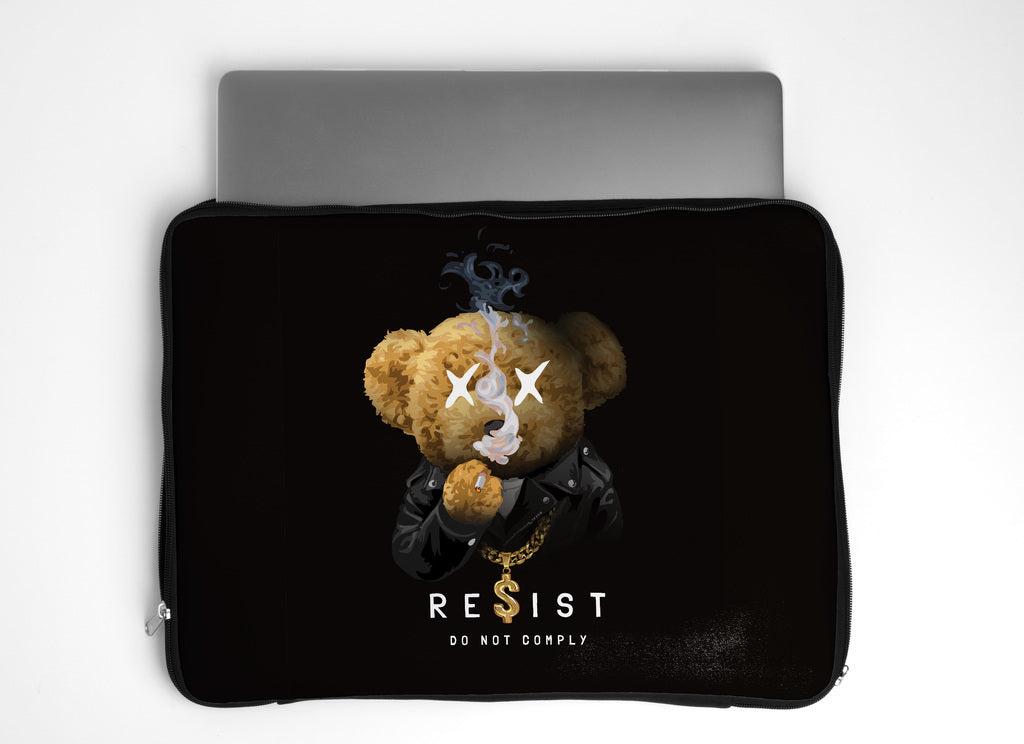 Resist Bear Laptop Sleeve dank n drip