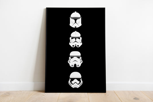 Star Wars Helmet Poster