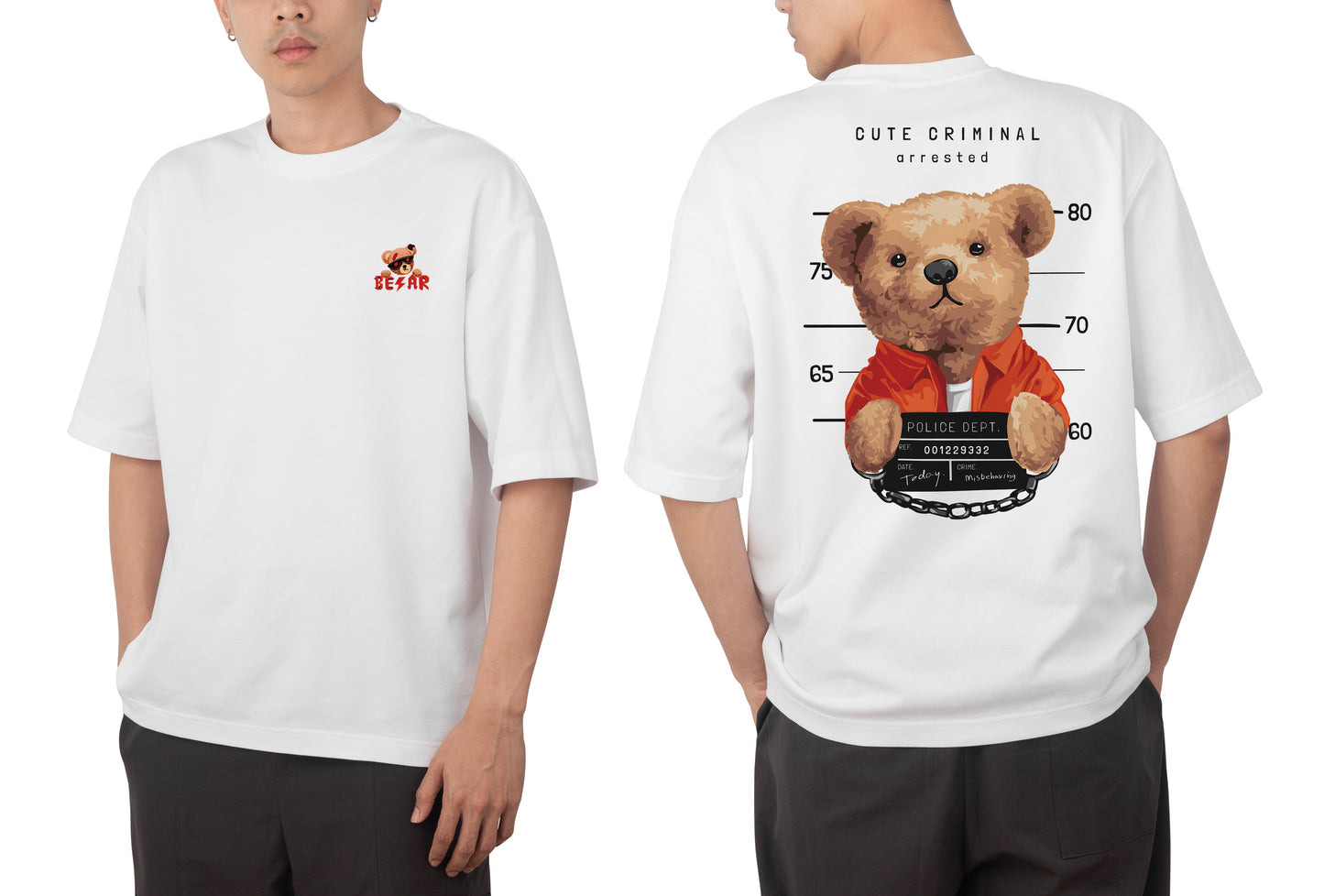 Arrested Bear Oversized Tee's