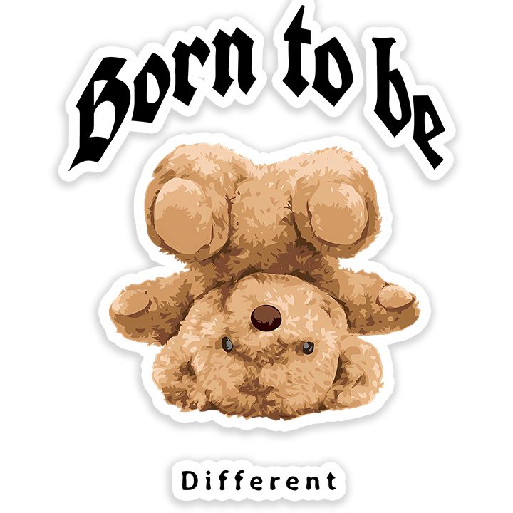 Born To Be Different Bear Sticker