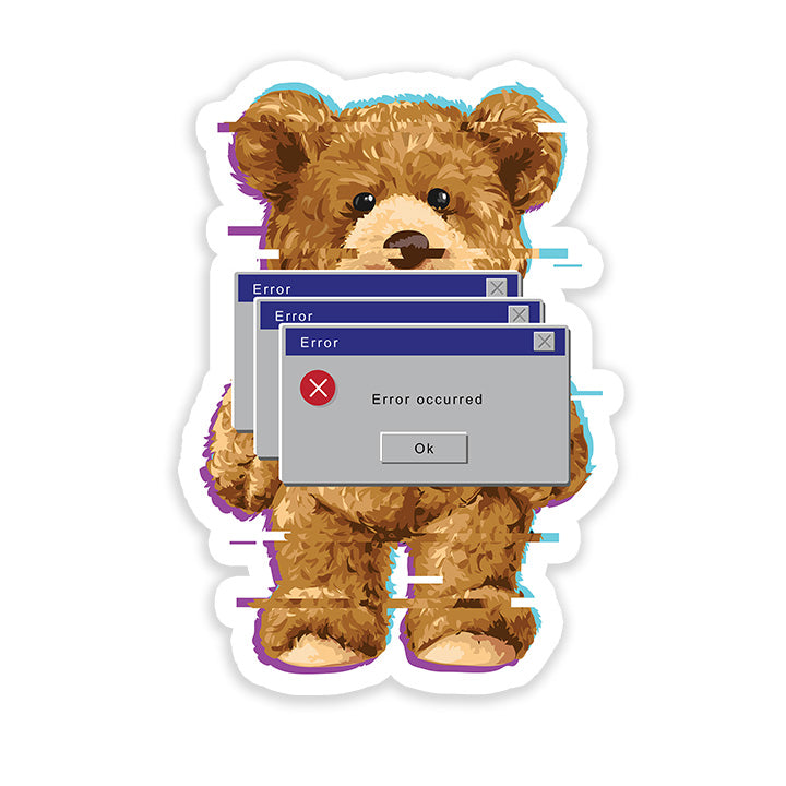 Bear Error Sticker