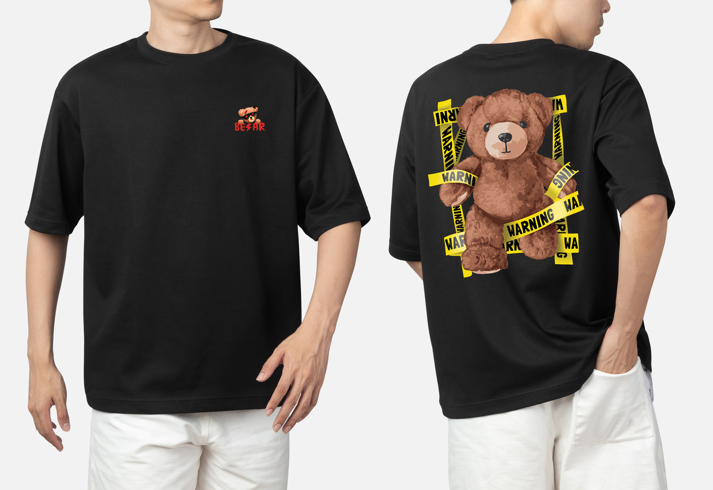 Warning Bear Oversized Tee's